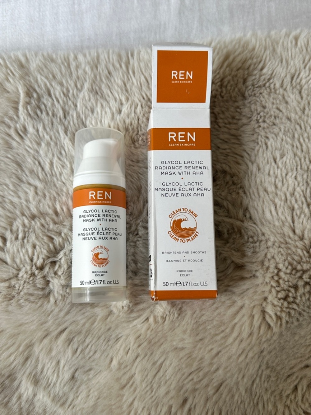 REN Glycol Lactic Radiance Renewal Mask with AHA